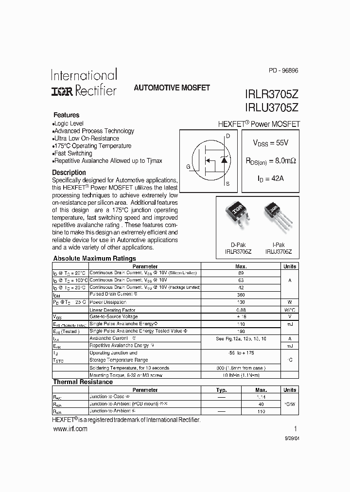 IRLR3705Z_389269.PDF Datasheet