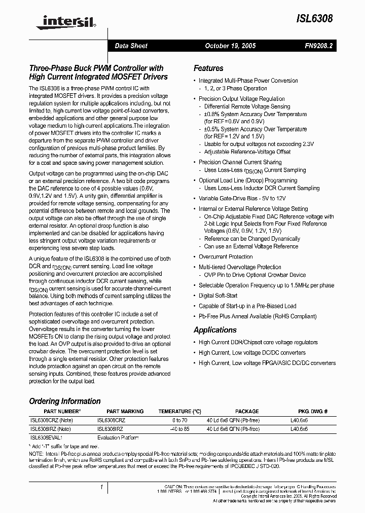 ISL6308_399054.PDF Datasheet