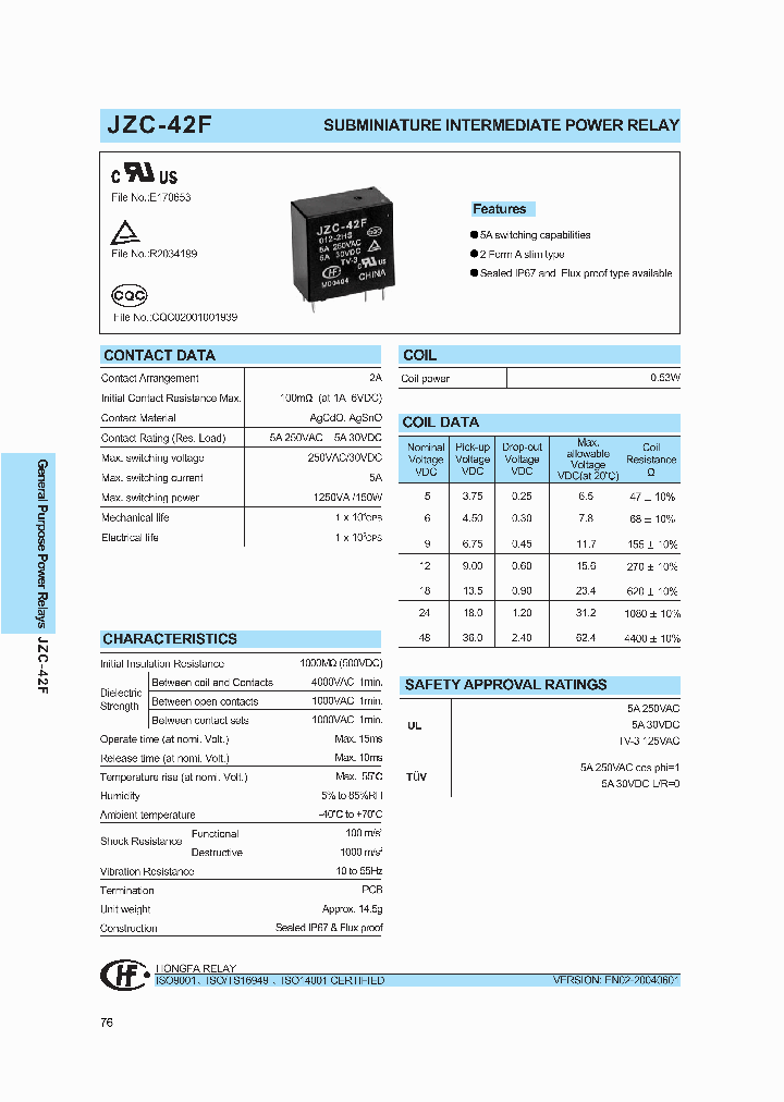 JZC-B42F_424331.PDF Datasheet