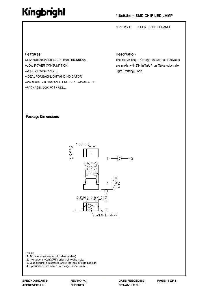 KP-1608SEC_397402.PDF Datasheet