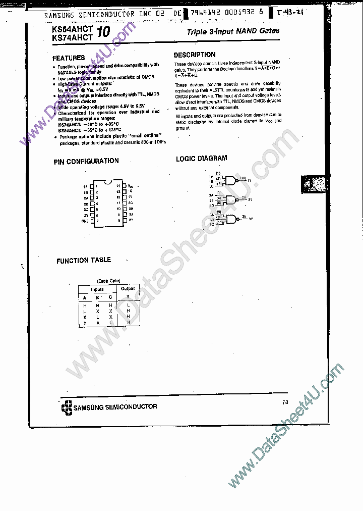 KS74AHCT10_394478.PDF Datasheet