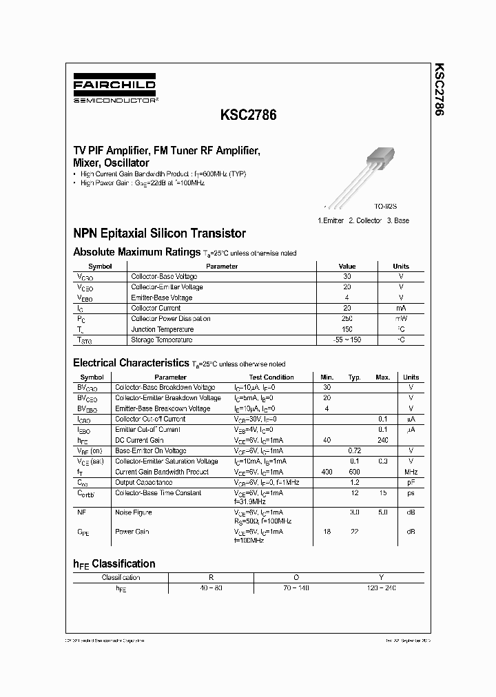 KSC2786_428052.PDF Datasheet