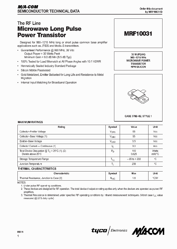 MRF10031_427233.PDF Datasheet