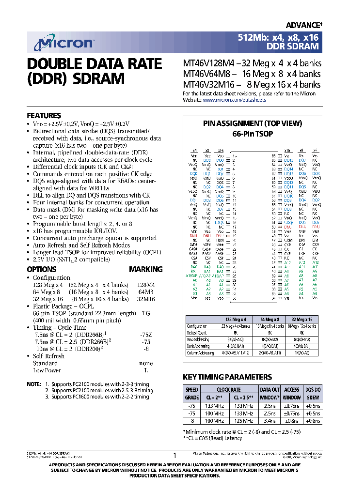 MT46V64M8TG-8_409874.PDF Datasheet