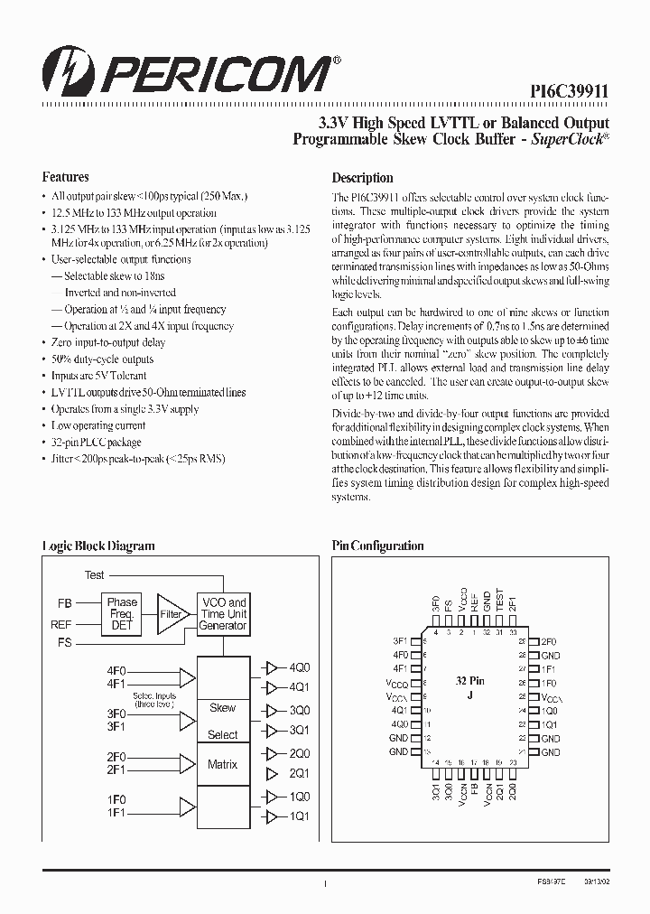 PI6C39911-5J_430068.PDF Datasheet