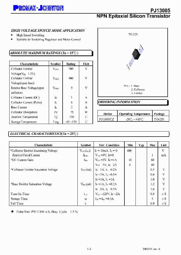 PJ13005_251115.PDF Datasheet