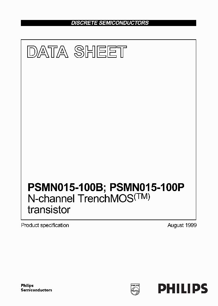 PSMN015-100B_181398.PDF Datasheet