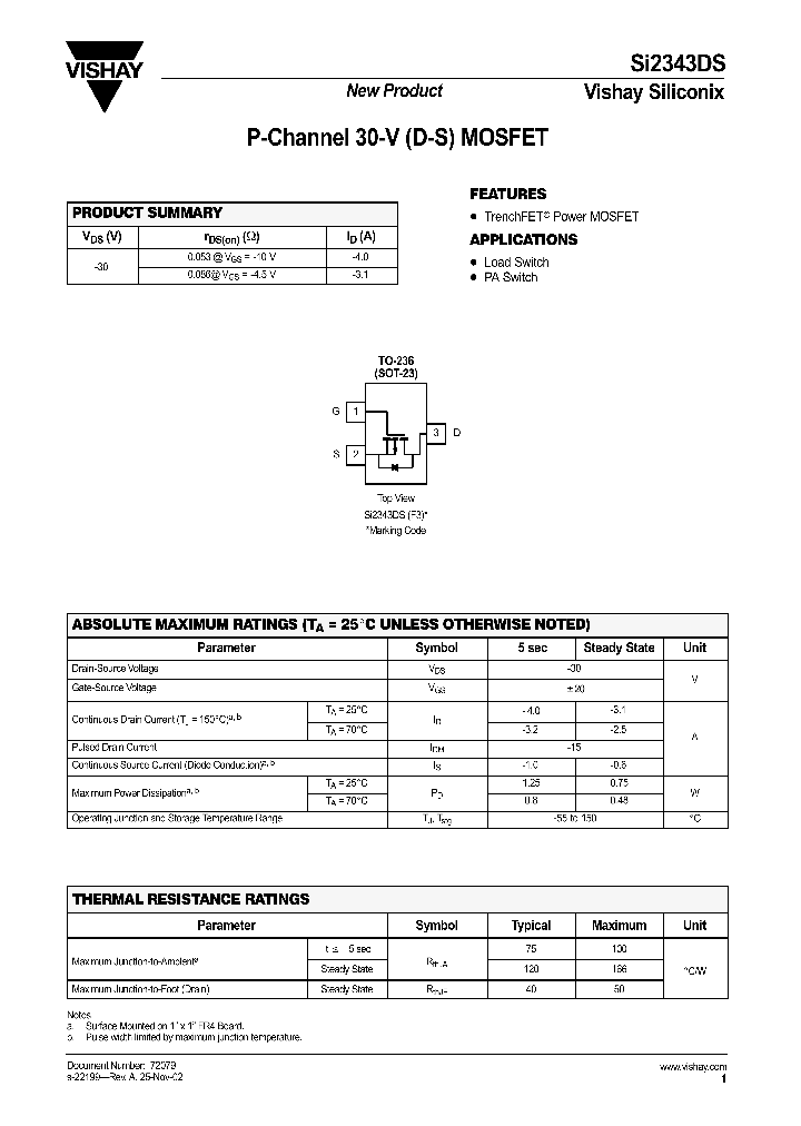 SI2343DS_398429.PDF Datasheet