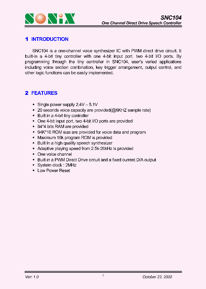 SNC104_407511.PDF Datasheet