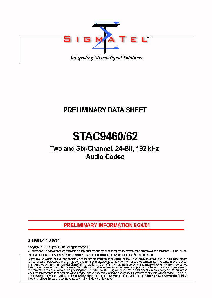 STAC9460_419461.PDF Datasheet
