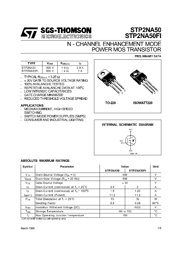 STP2NA50_423239.PDF Datasheet