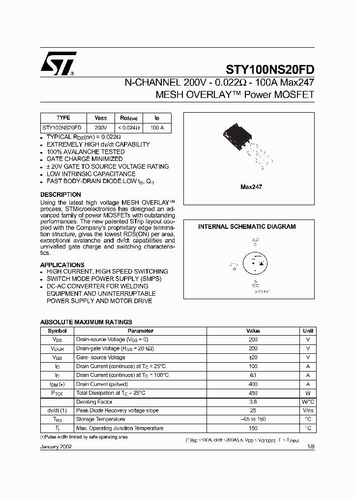 STY100NS20FD_398838.PDF Datasheet