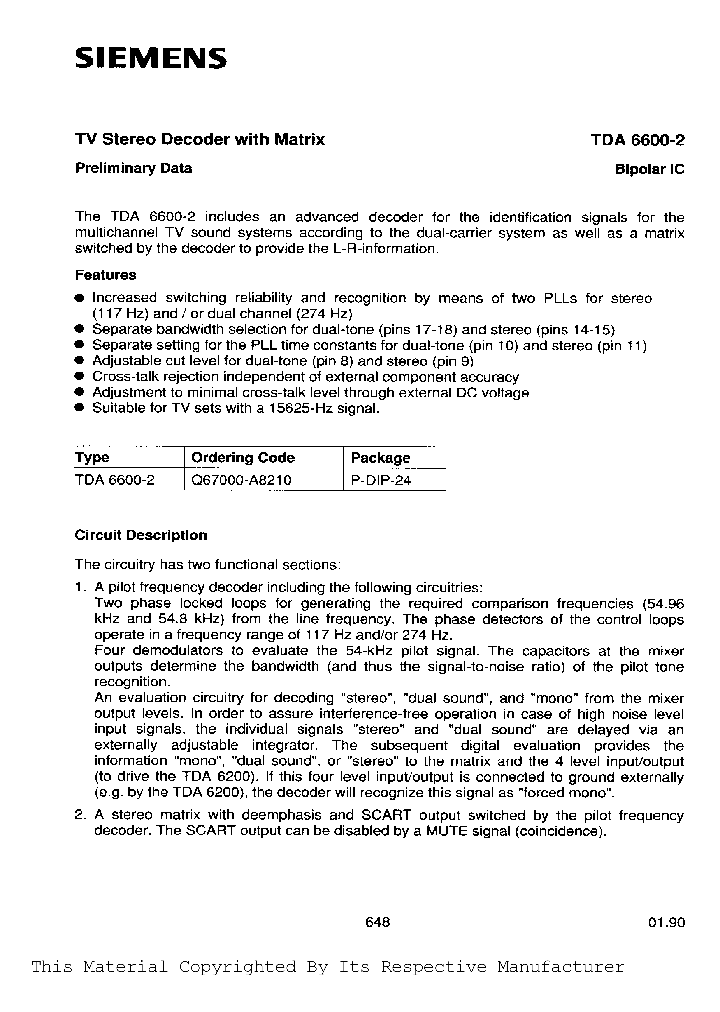 TDA6600-2_406561.PDF Datasheet