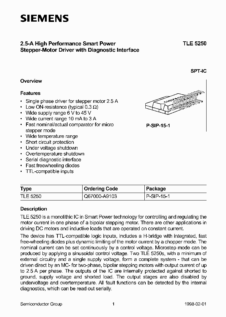 TLE5250_290106.PDF Datasheet
