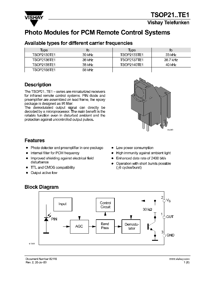 TSOP21TE1_396386.PDF Datasheet