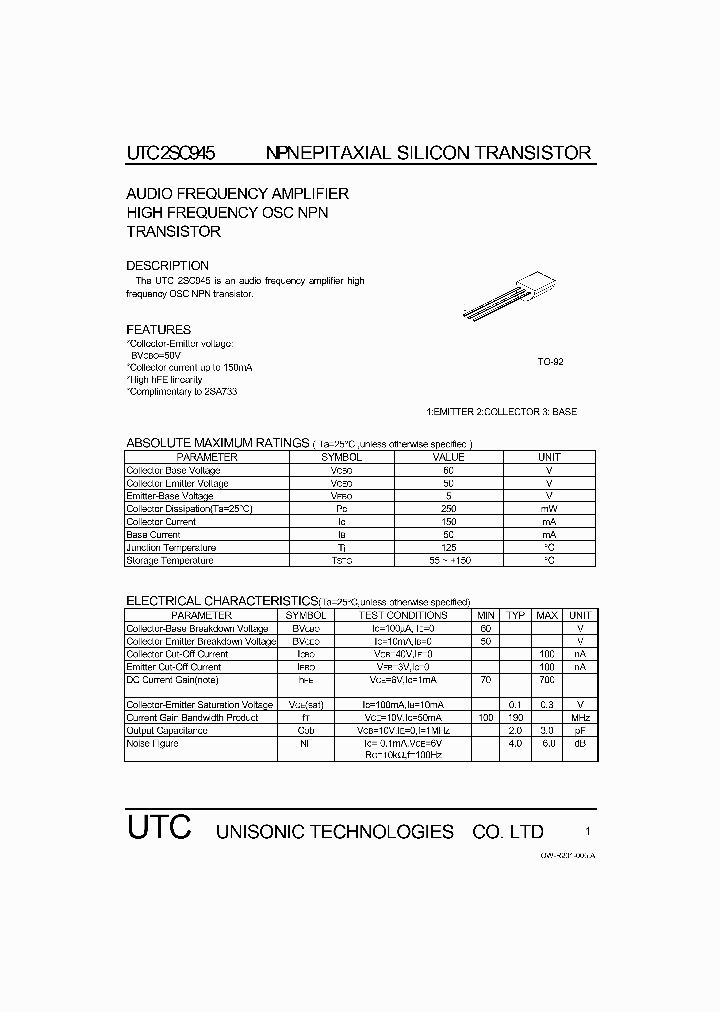 UTC2SC945_434109.PDF Datasheet
