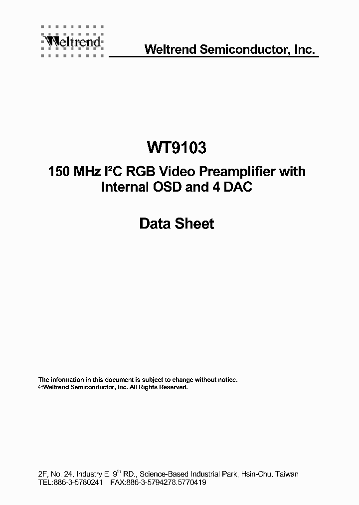 WT9103_387172.PDF Datasheet