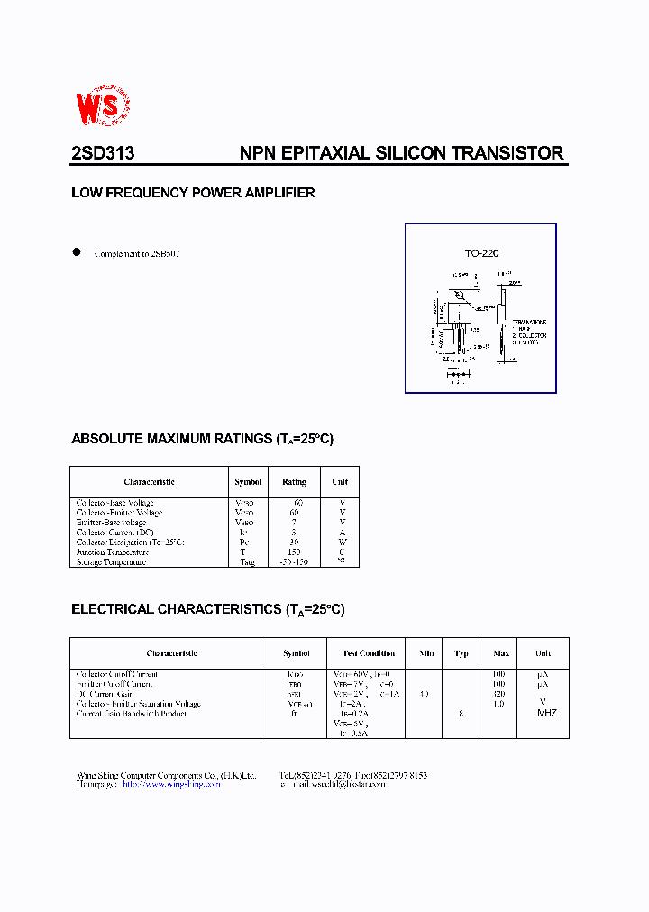2SD313_479415.PDF Datasheet