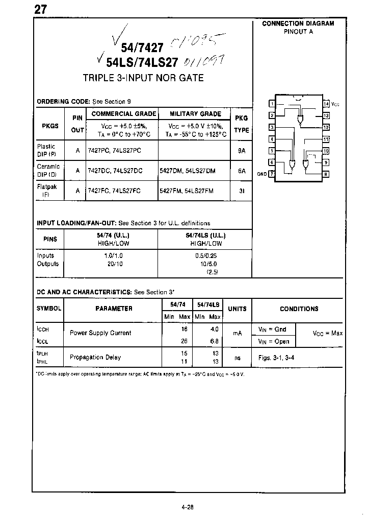 74LS27PC_469725.PDF Datasheet