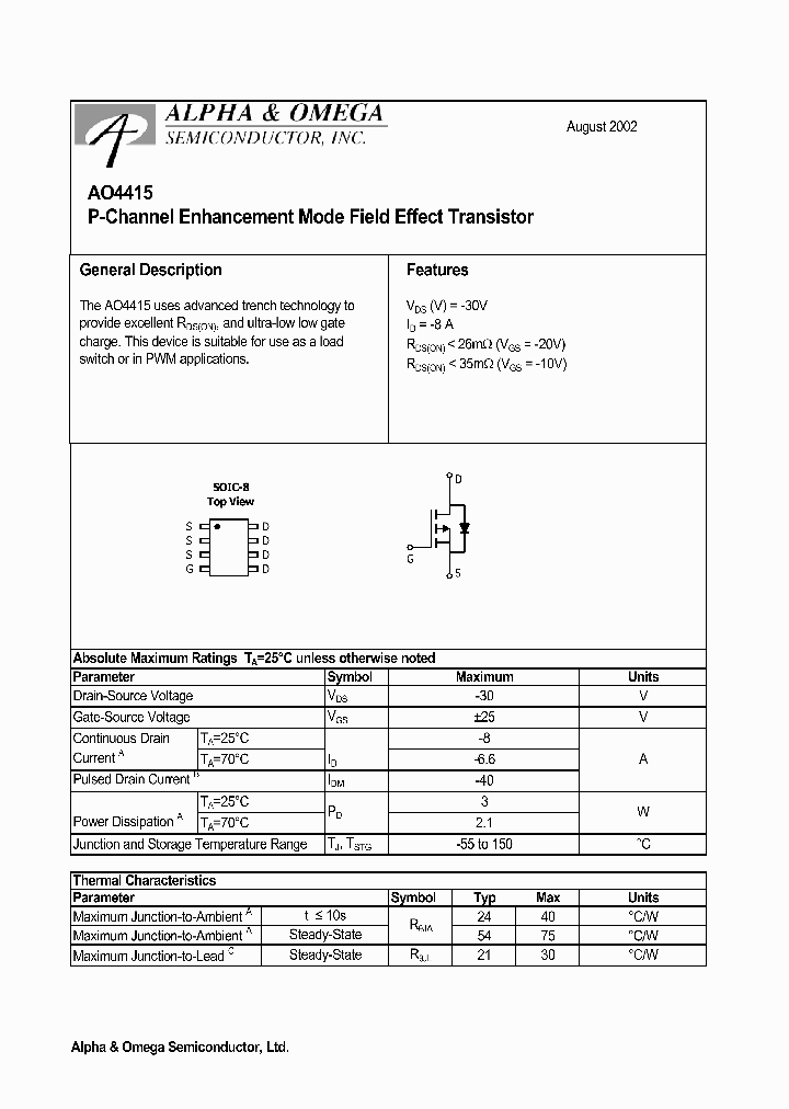 AO4415_443227.PDF Datasheet