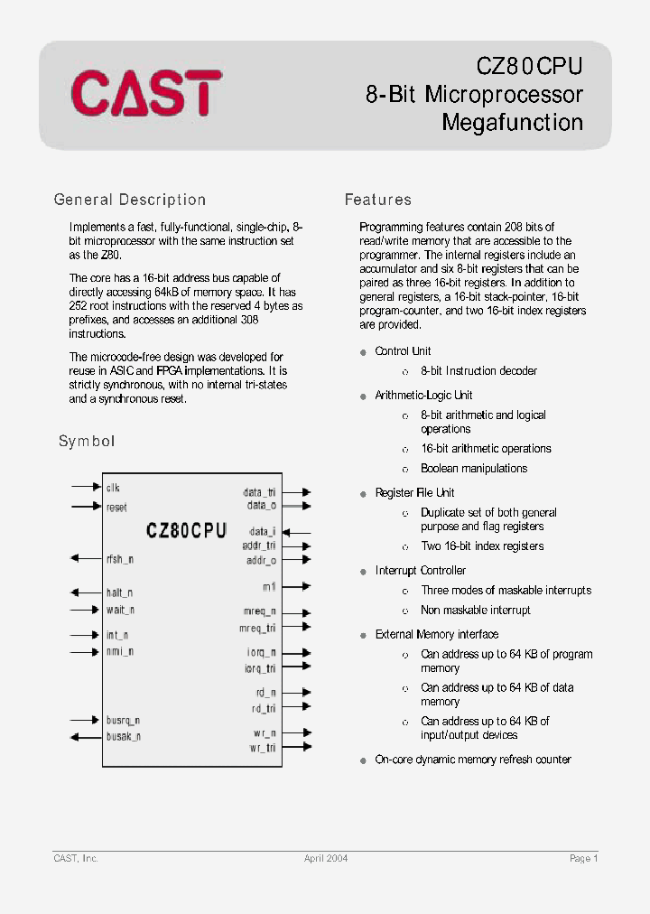 CBZ80BCPU_439623.PDF Datasheet