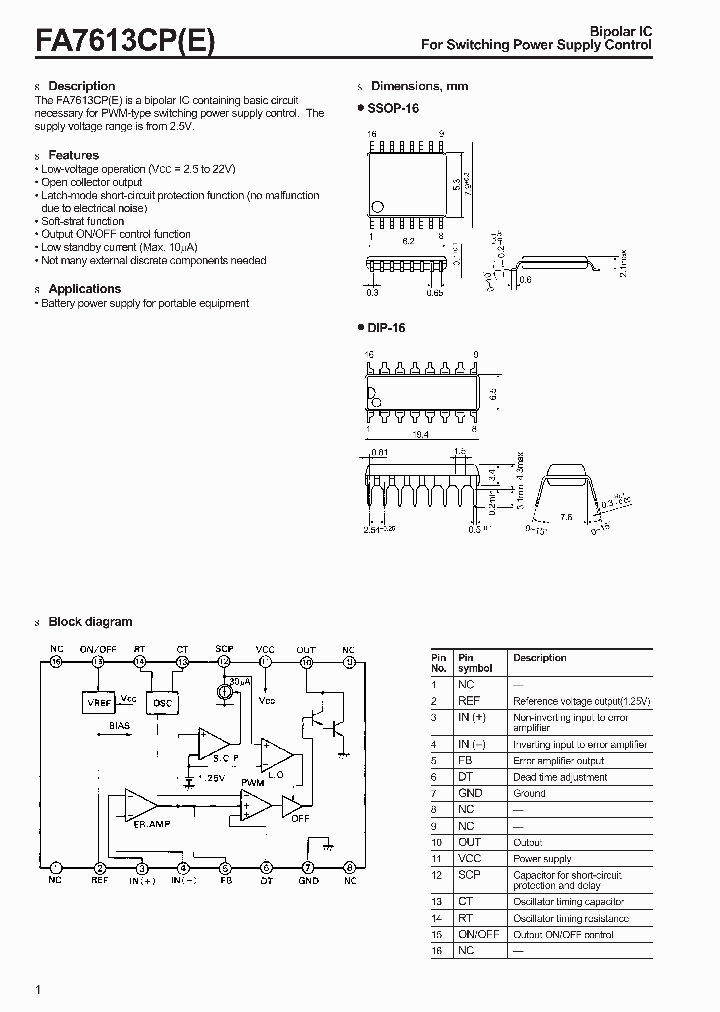 FA7613CP_446077.PDF Datasheet