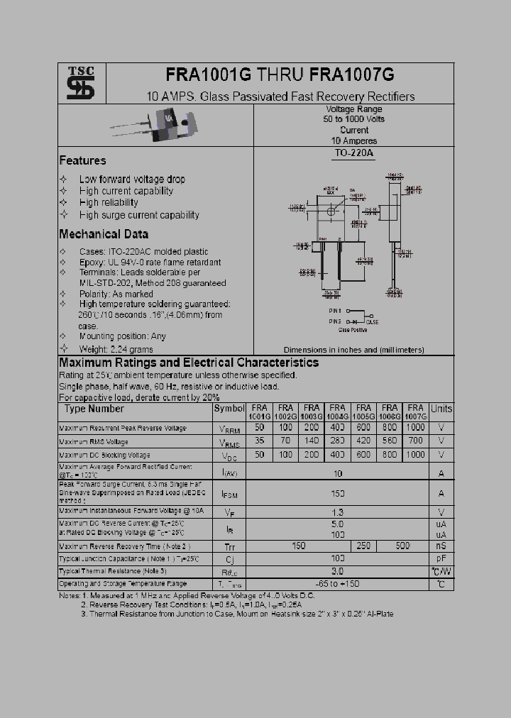 FRA1001G_480713.PDF Datasheet