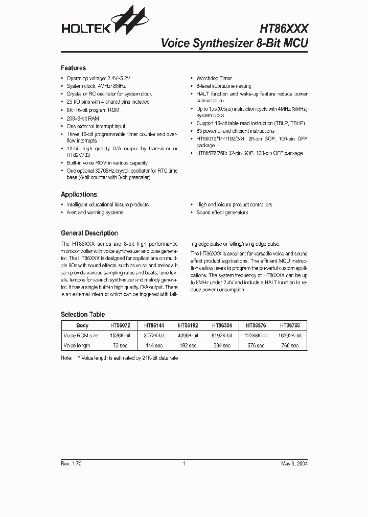 HT86768_72427.PDF Datasheet