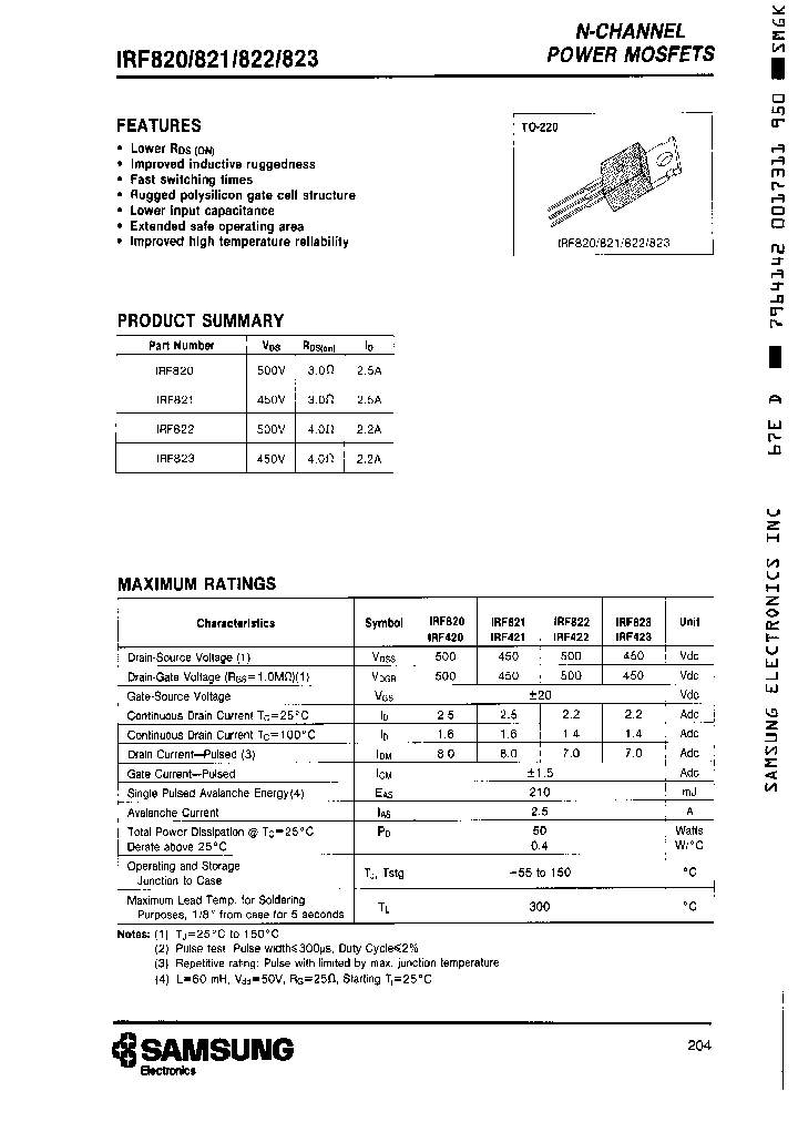 IRF822_476494.PDF Datasheet