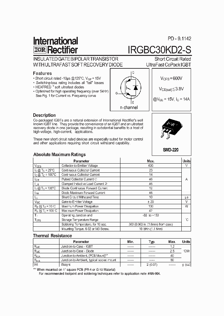 IRGBC30KD2-S_464613.PDF Datasheet