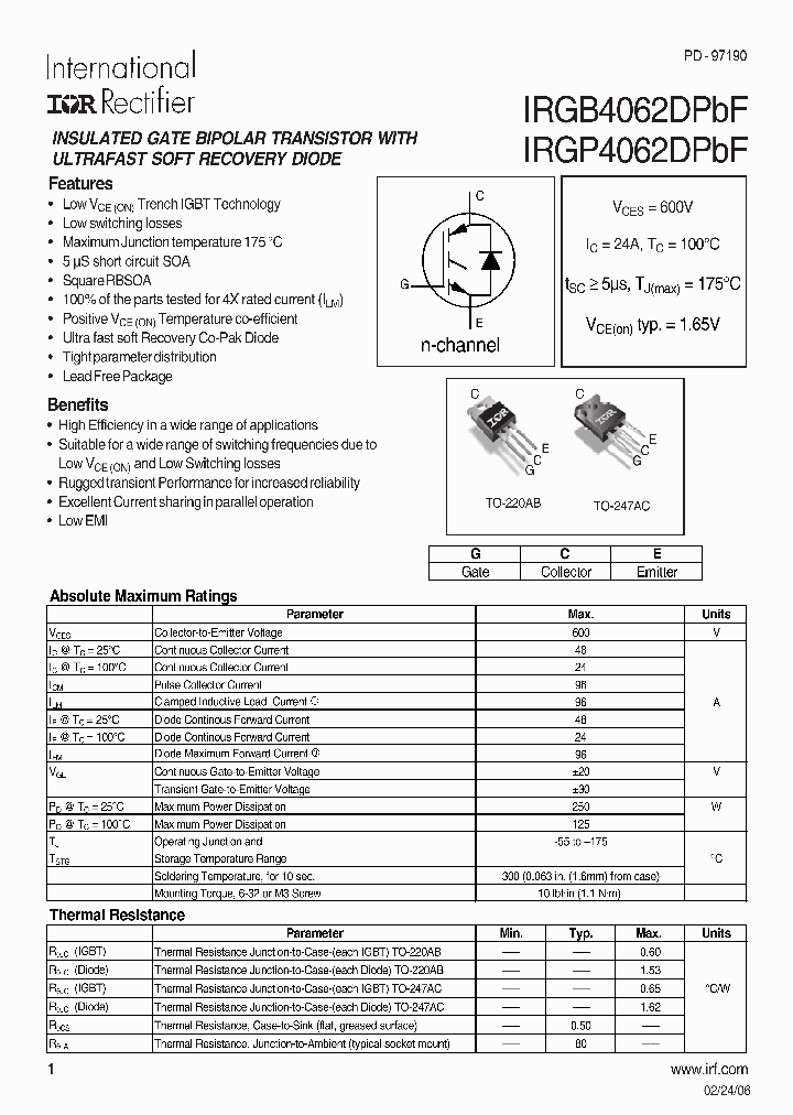 IRGP4062DPBF_470645.PDF Datasheet