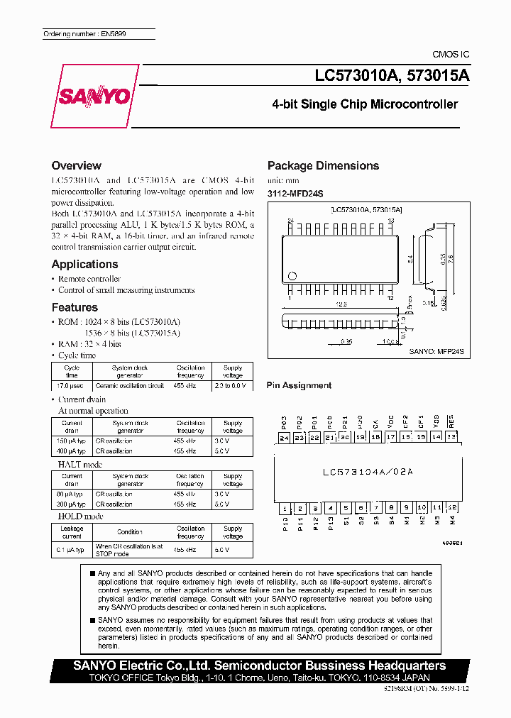 LC573010A_148687.PDF Datasheet