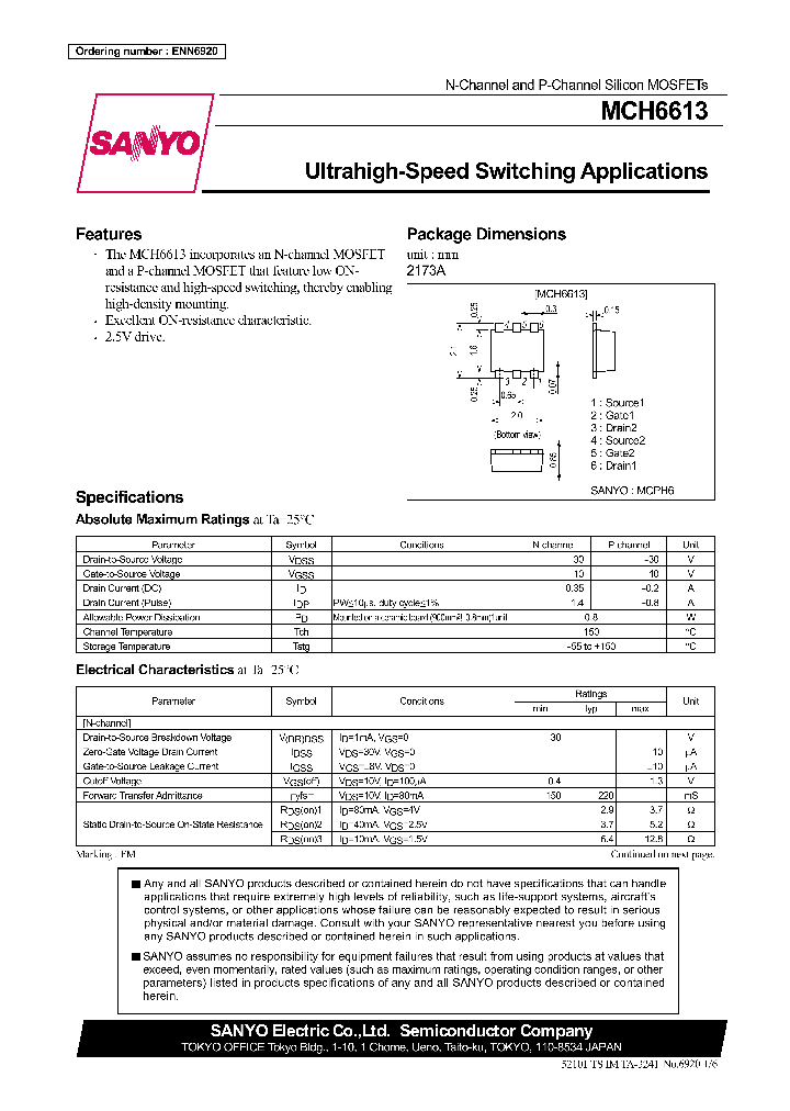 MCH6613_481187.PDF Datasheet