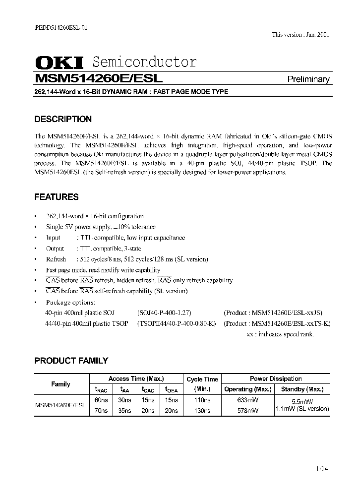 MSM514260E-XXJS_601257.PDF Datasheet