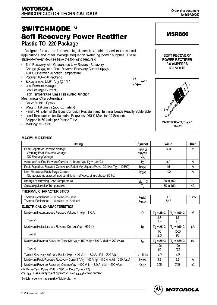 MSR860_446426.PDF Datasheet