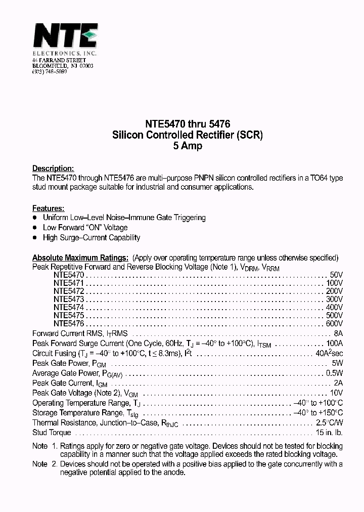 NTE5470_445141.PDF Datasheet