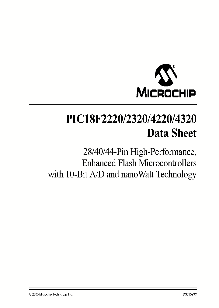 PIC18F2220_100572.PDF Datasheet