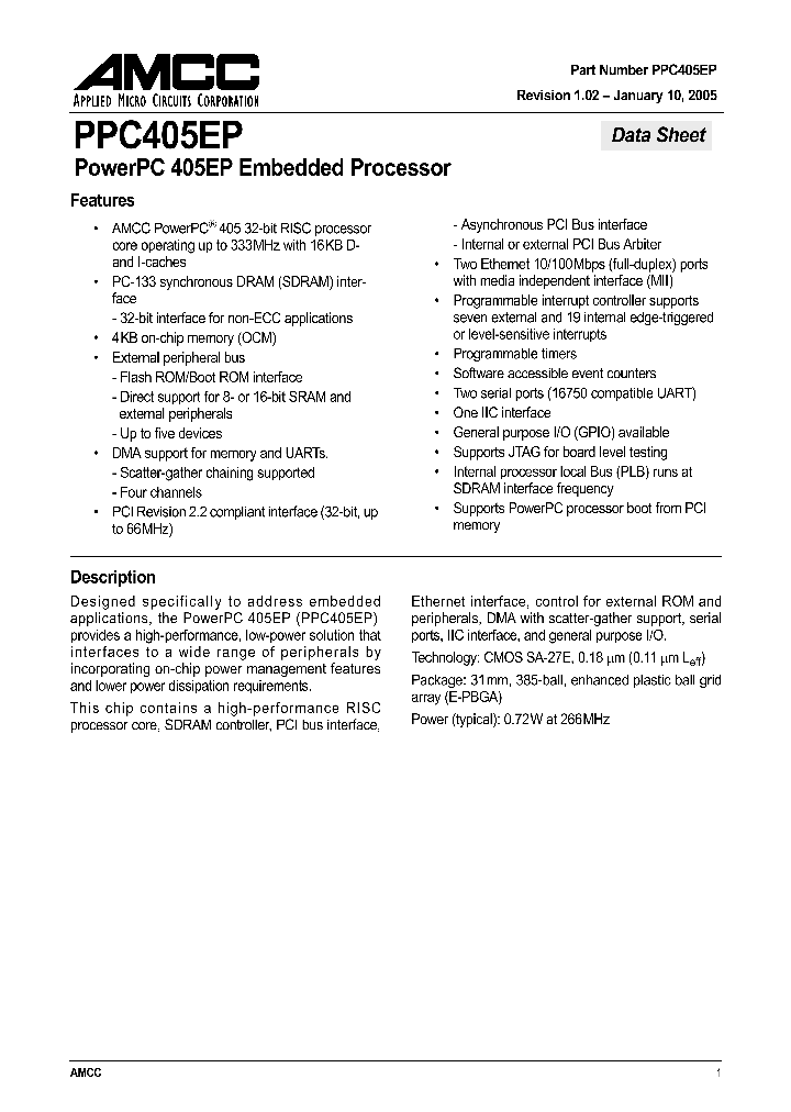 PPC405EP_436989.PDF Datasheet