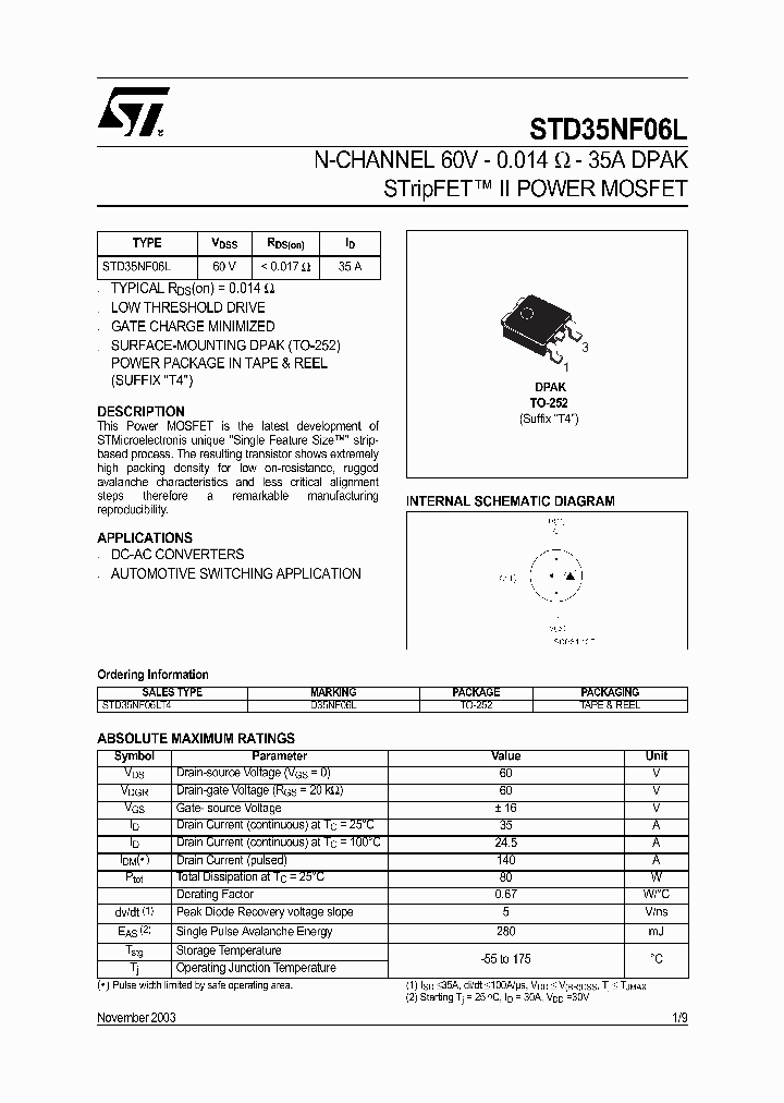 STD35NF06LT4_449500.PDF Datasheet