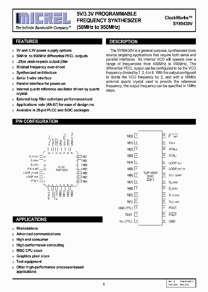 SY89430_74799.PDF Datasheet