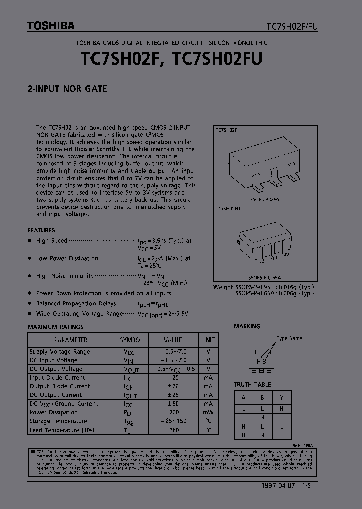 TC7SH02_36882.PDF Datasheet