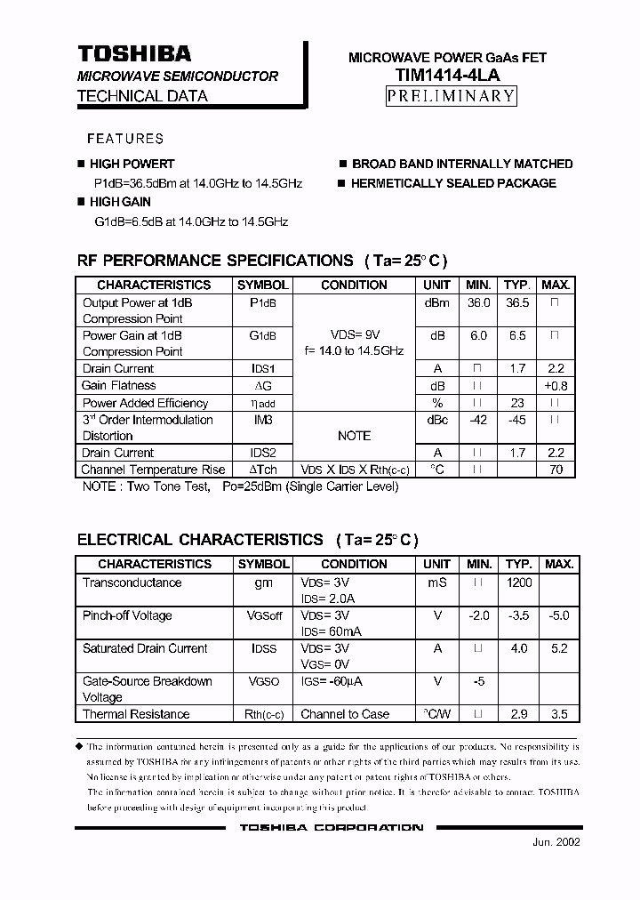 TIM1414-4LA_464380.PDF Datasheet