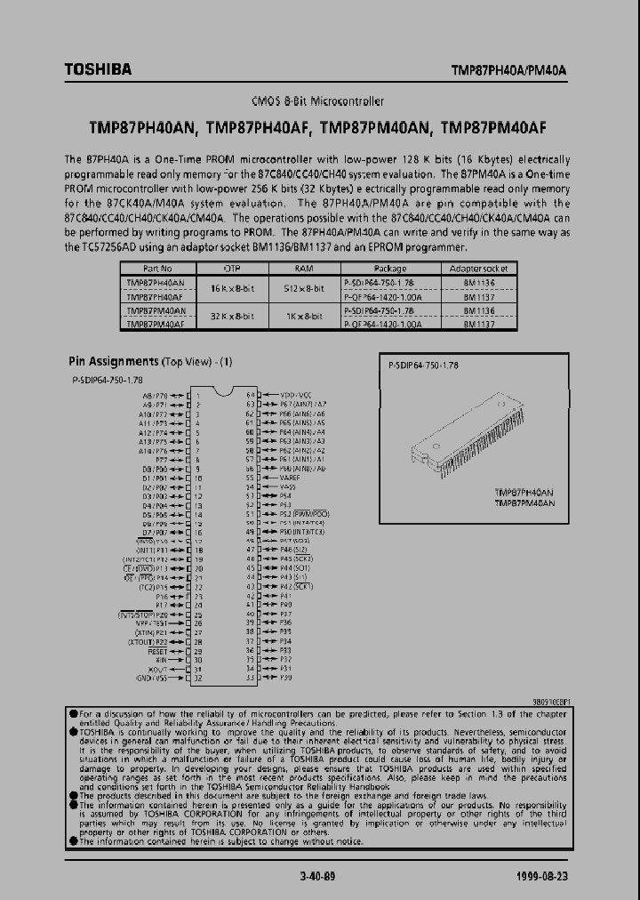 TMP87PH40A_441122.PDF Datasheet