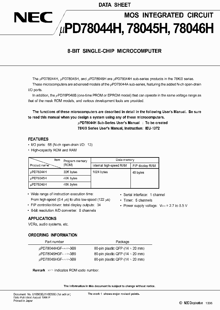 UPD78045HGF-XXX-3B9_453190.PDF Datasheet