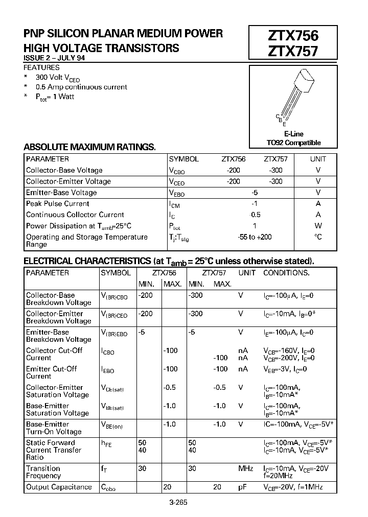 ZTX757_467828.PDF Datasheet