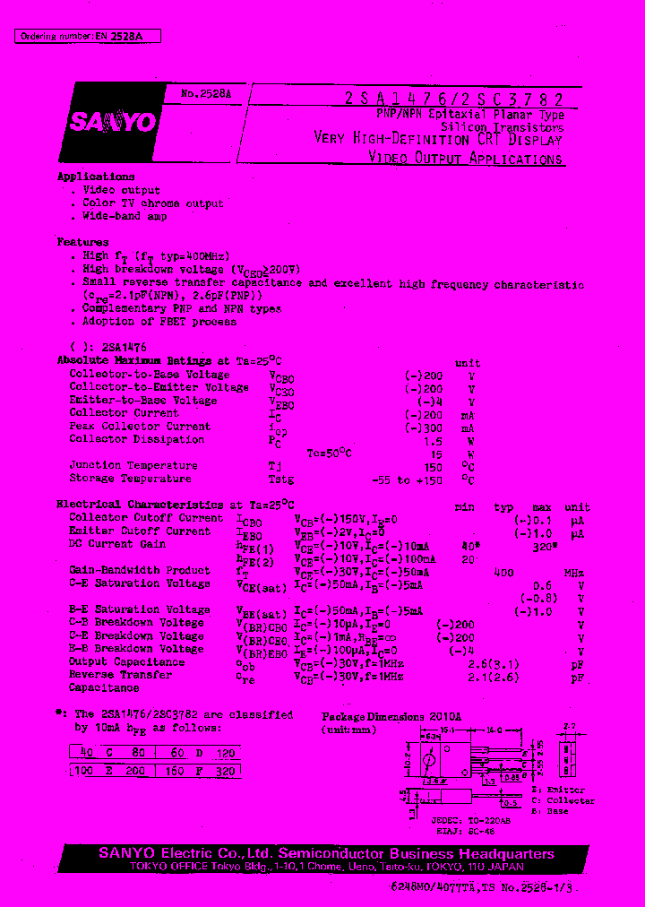 2SA1476_526674.PDF Datasheet
