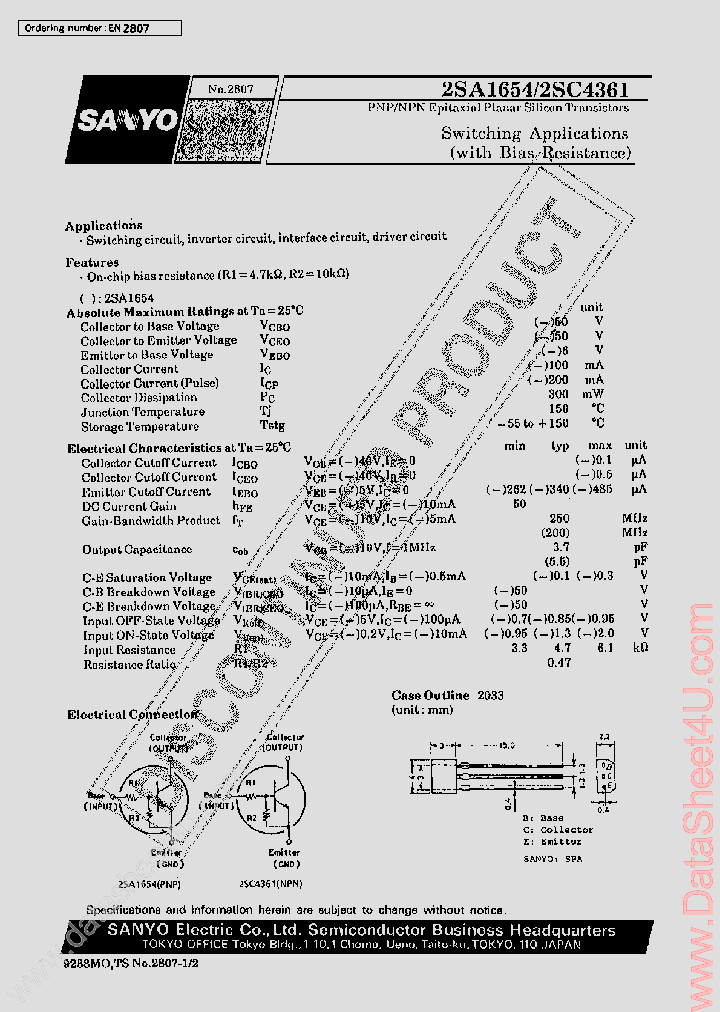 2SC4361_510410.PDF Datasheet