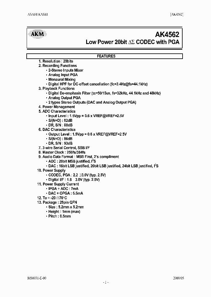 AK4562_510813.PDF Datasheet