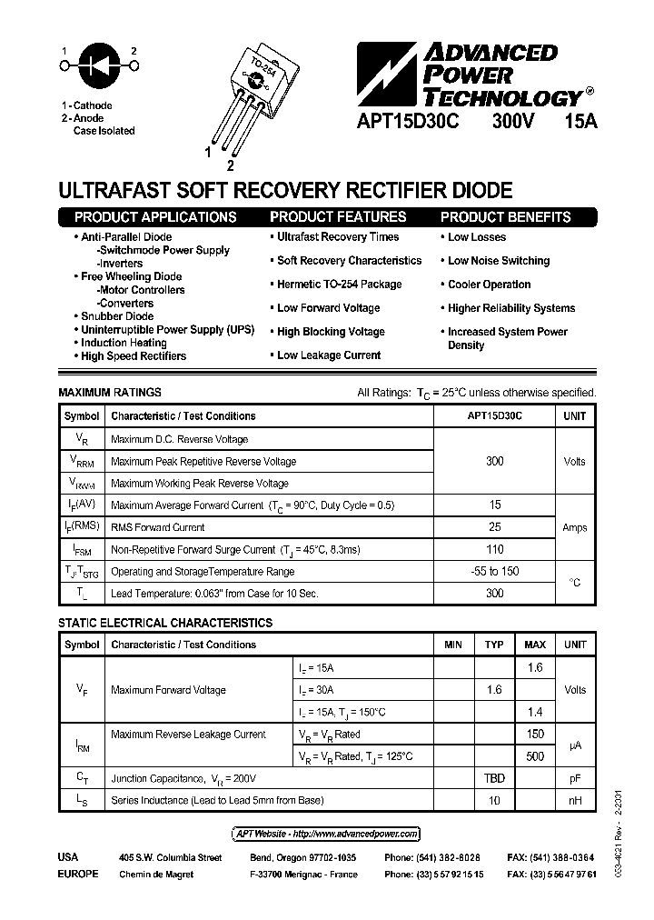 APT15D30C_501709.PDF Datasheet