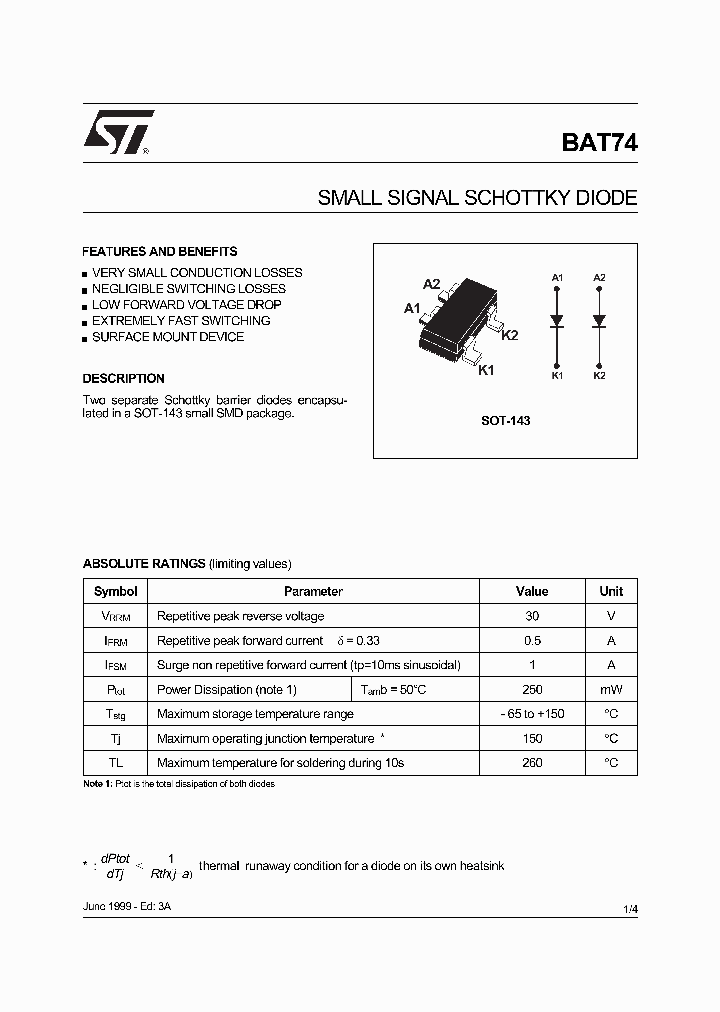 BAT74_517928.PDF Datasheet